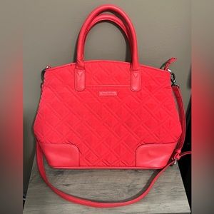 Vera Bradley NWOT Day Off Satchel Red Microfiber